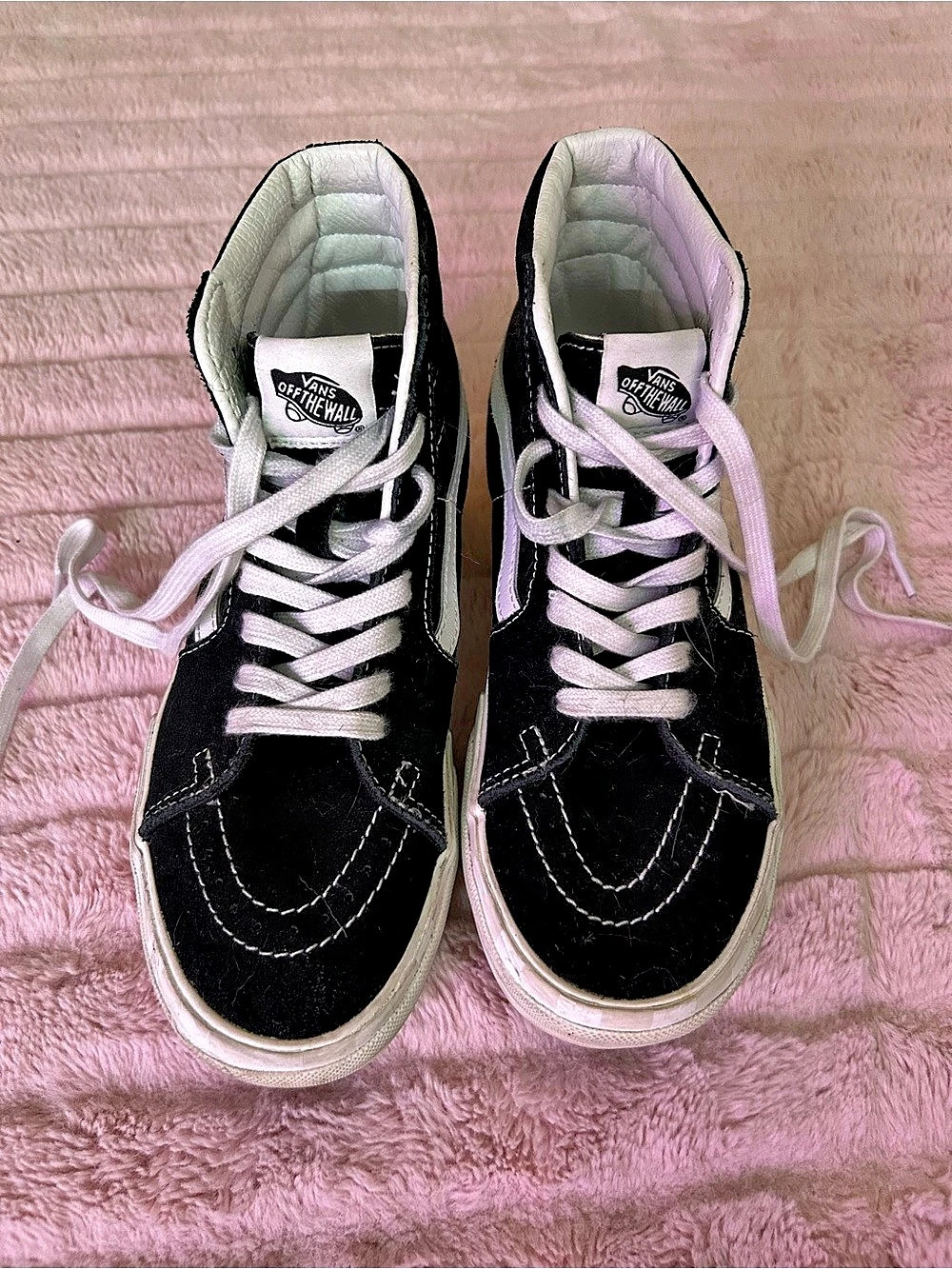 Vans Sk8-Hi Tapered Stackform Sneakers Black & White Women's US 7